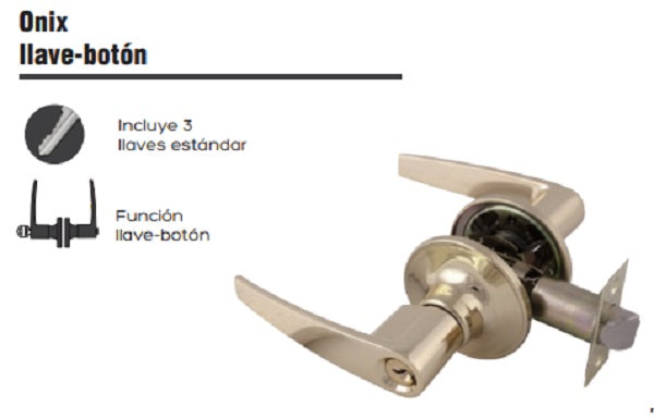 CHAPA DEXTER ONIX LATON C/LLAVE 5824