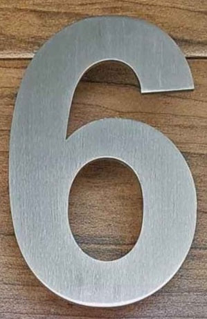 NUMERO 6/9 ACERO INOX. 6 GRANDE