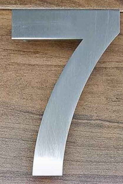 NUMERO 7 ACERO INOX. 6 GRANDE