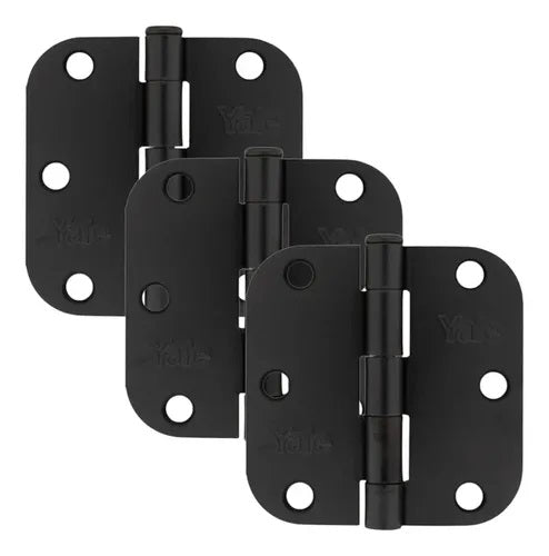BISAGRA YALE SET DE 3PZ NEGRO