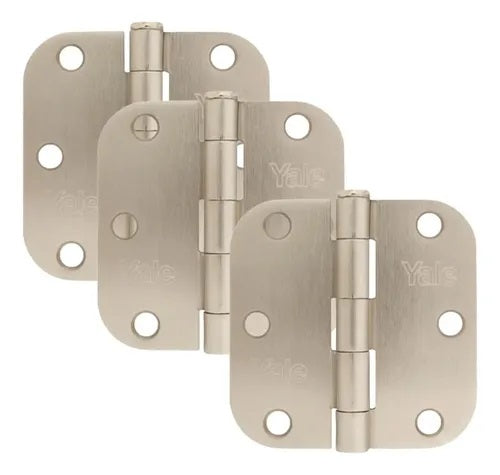 BISAGRA YALE SET DE 3 PZA NIQUEL SATIN
