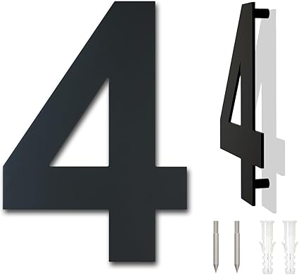 NUMERO 4 NEGRO A. INOX. 6 GRANDE