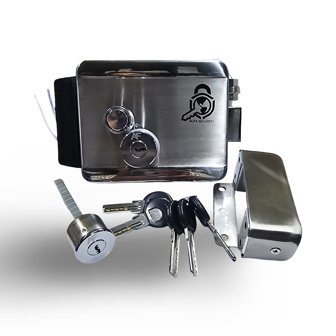 CHAPA ELECTRICA ACERO INOXIDABLE SIN BOTON DERECHA ALFA SECURITY 670
