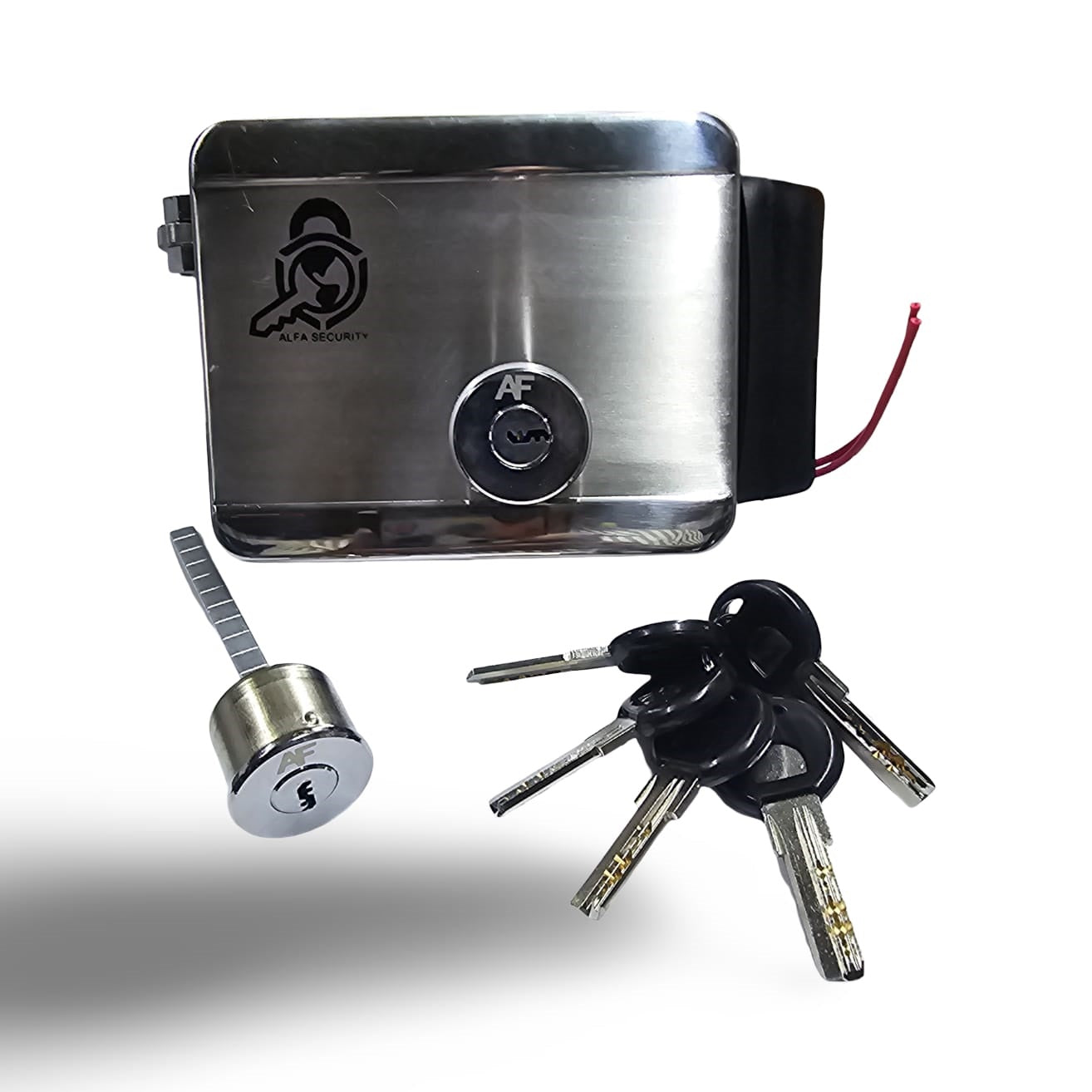 CHAPA ELECTRICA ACERO INOXIDABLE SIN BOTON IZQUIERDA ALFA SECURITY 671