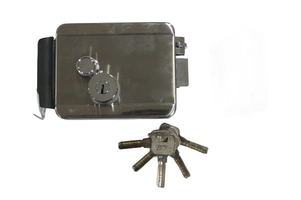CHAPA ELECTRICA ACERO INOXIDABLE CON BOTON IZQUIERDA ALFA SECURITY 679