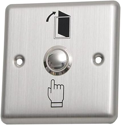 BOTON PUSH INOXIDABLE CUADRADO P/CHAPA ELECTRICA
