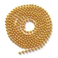 CADENA BOLA 3.2MM GRUESA (50MTS) DORADA