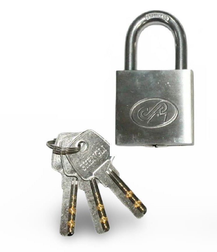 CANDADO ACERO INOXIDABLE 50MM LLAVE DE PUNTOS 304-50