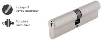 CILINDRO PROFILE DEXTER 6538 A.INOX 12CM