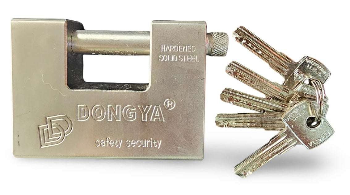 CANDADO DONGYA PARA CORTINA 94MM CON 5 LLAVES DE PUNTOS