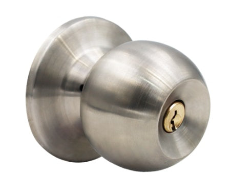CERRADURA FERKY POMO ACERO INOXIDABLE CON LLAVE