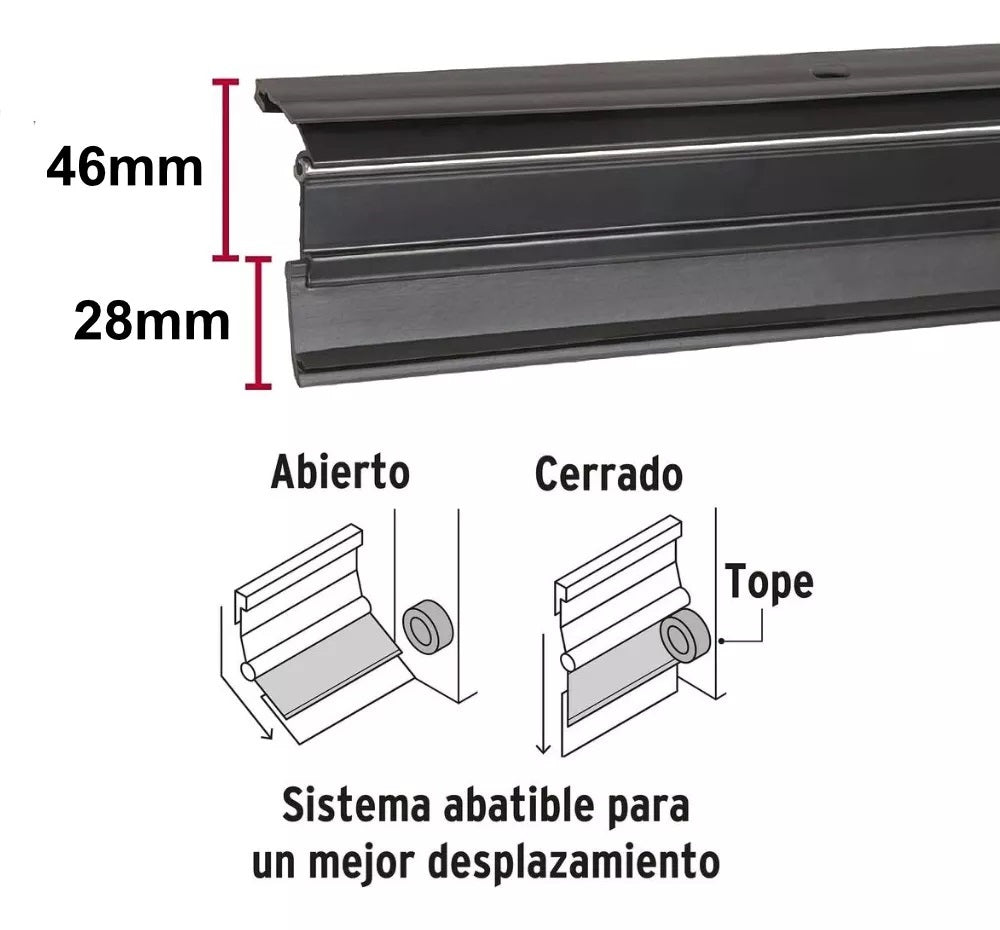 GUARDAPOLVO AUTOMATICO 90cms ALUMINIO NEGRO