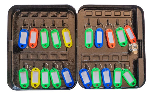 PORTA LLAVES PARA 20 LLAVEROS, COLOR NEGRO