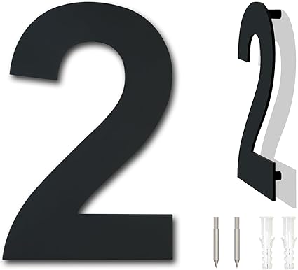 NUMERO 2 NEGRO A. INOX. 6 GRANDE