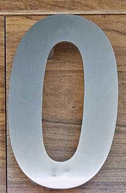 NUMERO 0 ACERO INOX. 6  GRANDE