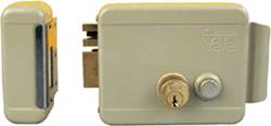 CHAPA ELECTRICA TESA CON BOTON IZQUIERDA  BEIGE 84954