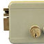 CHAPA ELECTRICA TESA CON BOTON IZQUIERDA  BEIGE 84954