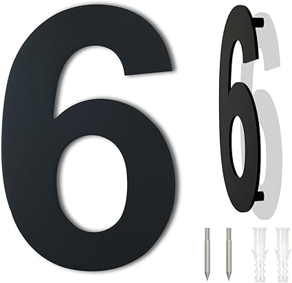 NUMERO 6/9 NEGRO A. INOX. 6  GRANDE