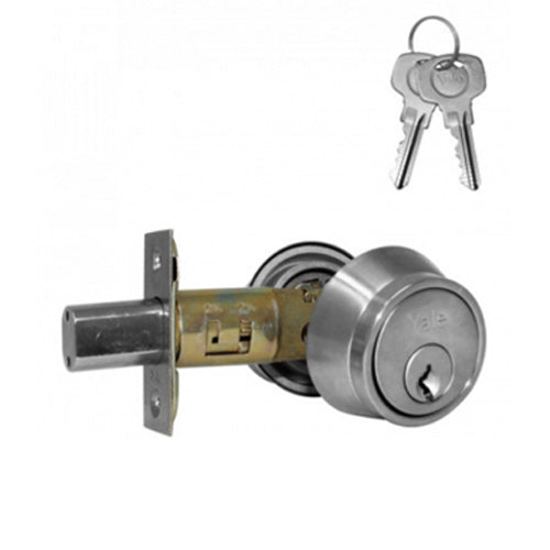 CERROJO DE SEGURIDAD YALE LLAVE/LLAVE NIQUEL SATÍN  80709