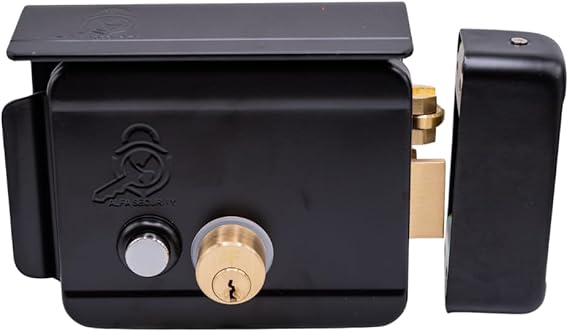 CHAPA ELECTRICA ALFA SECURITY  AF-678 DERECHA  CON BOTÓN