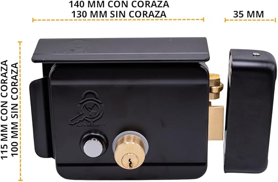 CHAPA ELECTRICA ALFA SECURITY  AF-678 DERECHA  CON BOTÓN