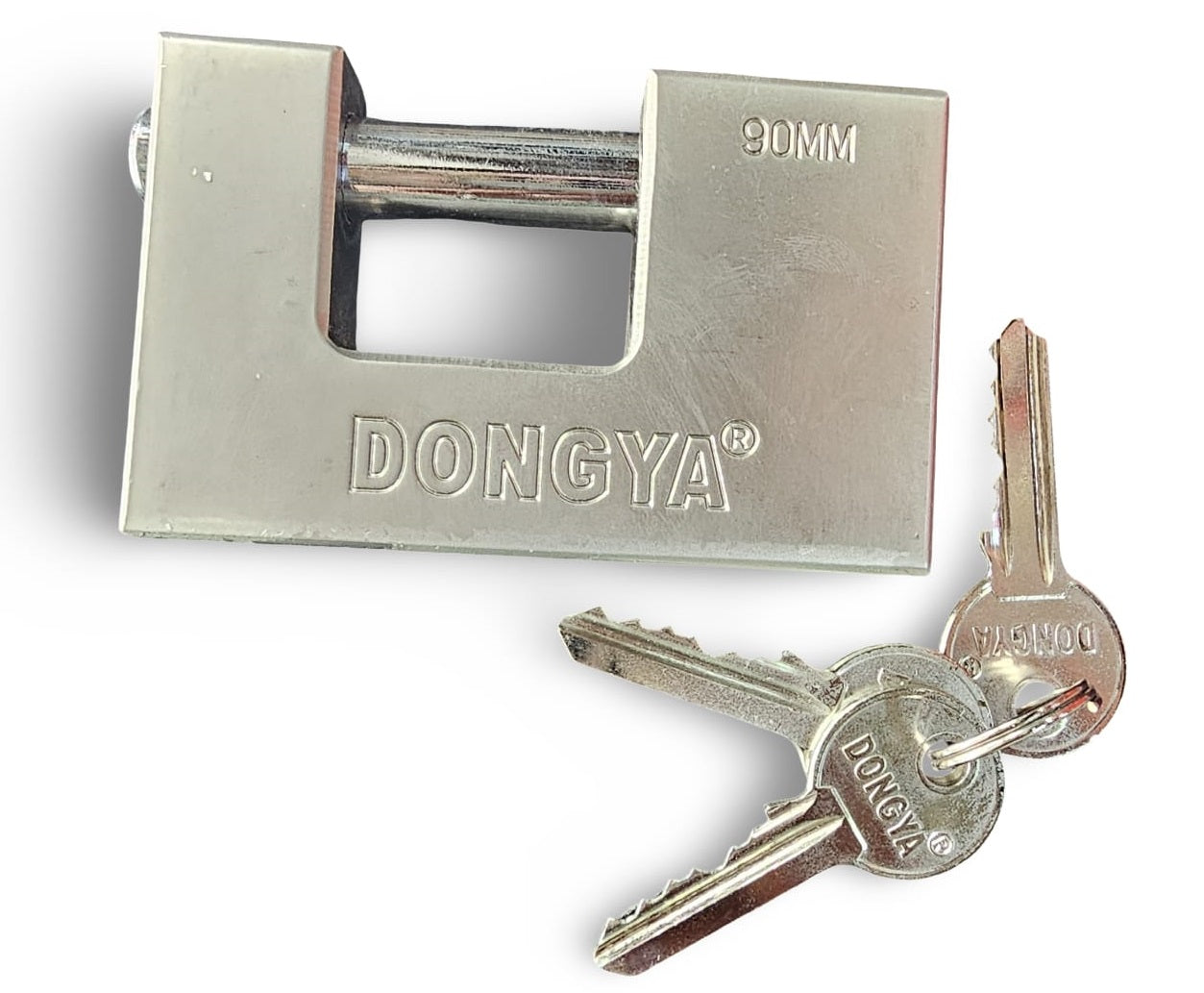 CANDADO DONGYA PLATA CORTINA 90MM