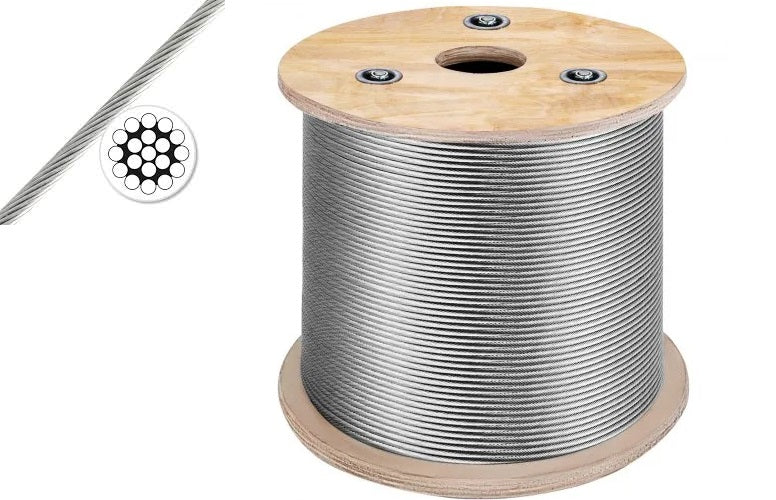 CABLE DE ACERO 1/16 1X19 (300MTS)