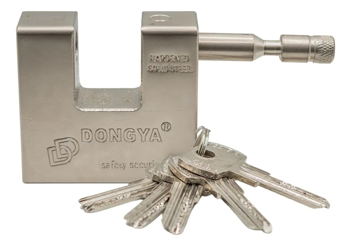 CANDADO DONGYA PARA CORTINA 84MM CON 5 LLAVES DE PUNTOS