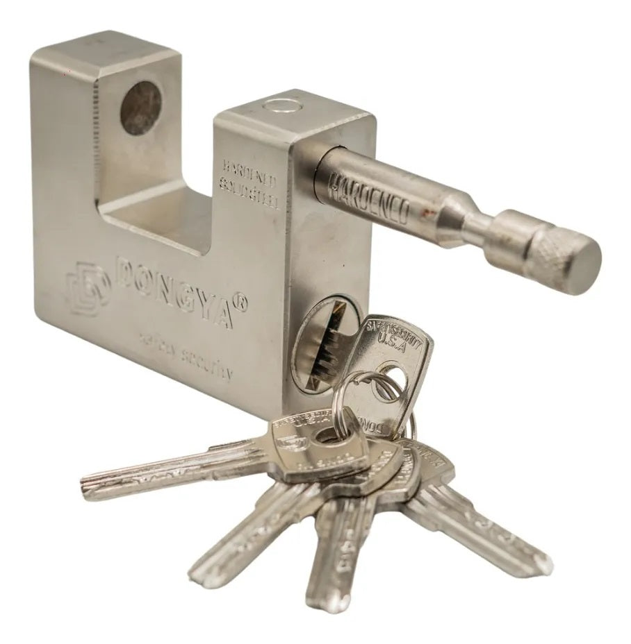 CANDADO DONGYA PARA CORTINA 84MM CON 5 LLAVES DE PUNTOS