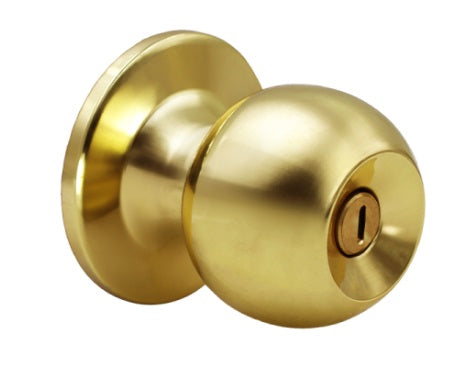 CERRADURA FERKY POMO PARA BAÑO LATON BRILLATE