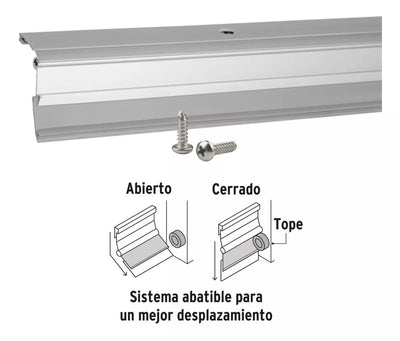 GUARDAPOLVO AUTOMATICO 90cms ALUMINIO NATURAL
