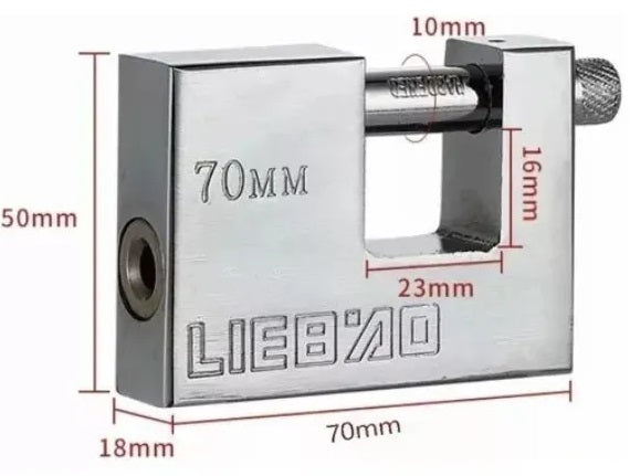 CANDADO PARA CORTINA 70MM LIEBAO