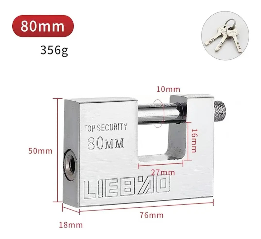 CANDADO PARA CORTINA 80MM LIEBAO