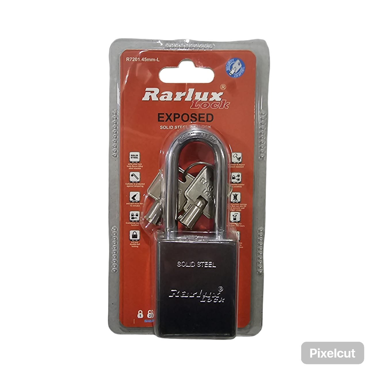 CANDADO RARLUX TUBULAR A7201 G/LARGO