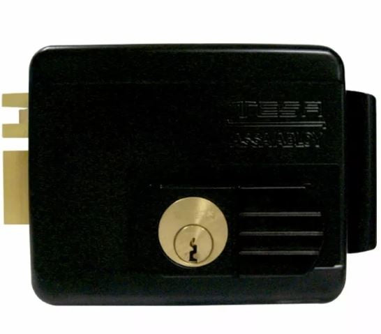 CHAPA ELECTRICA TESA NEGRA SIN BOTÓN IZQUIERDA 84952