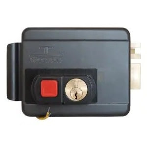 CHAPA ELECTRICA TESA NEGRA CON BOTÓN DERECHA 84951