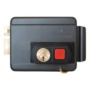 CHAPA ELECTRICA TESA NEGRA CON BOTÓN IZQUIERDA 84950