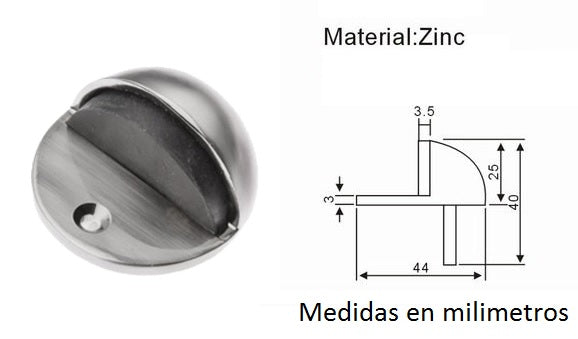 TOPE MEDIA LUNA NIQUEL SATIN 001S