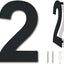 NUMERO 2 NEGRO A. INOX. 6  GRANDE